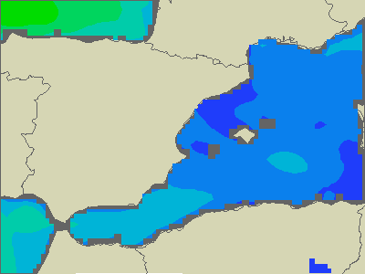 Baleary - wysokości fali morskiej - pon., 24.04. 08:00 CEST