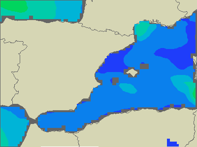 Baleary - wysokości fali morskiej - wto., 25.04. 02:00 CEST