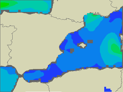 Baleary - wysokości fali morskiej - wto., 25.04. 14:00 CEST