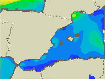 Baleary - wysokości fali morskiej - wto., 25.04. 20:00 CEST