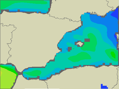 Baleary - wysokości fali morskiej - wto., 30.05. 02:00 CEST