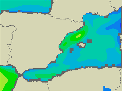 Baleary - wysokości fali morskiej - wto., 30.05. 14:00 CEST