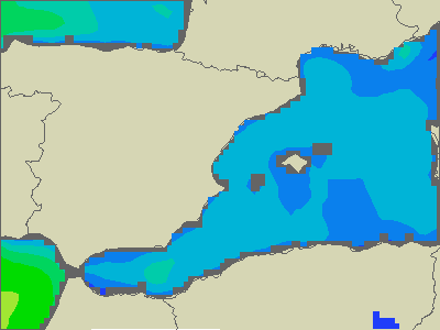 Baleary - wysokości fali morskiej - śro., 31.05. 08:00 CEST