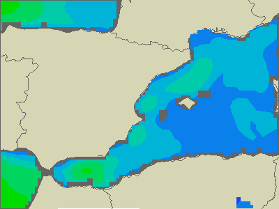 Baleary - wysokości fali morskiej - śro., 31.05. 14:00 CEST