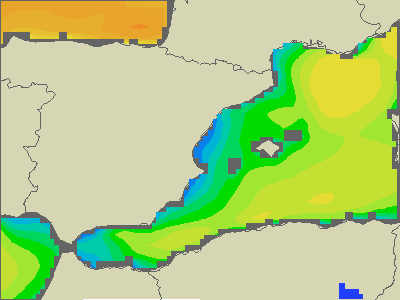 Baleary - wysokości fali morskiej - czw., 29.06. 14:00 CEST