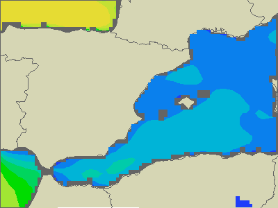 Baleary - wysokości fali morskiej - so., 22.07. 14:00 CEST