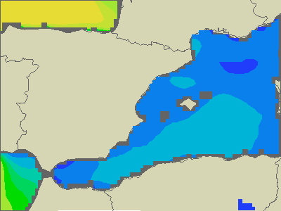 Baleary - wysokości fali morskiej - so., 22.07. 20:00 CEST
