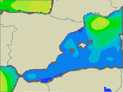 Baleary - wysokości fali morskiej - pon., 24.07. 08:00 CEST