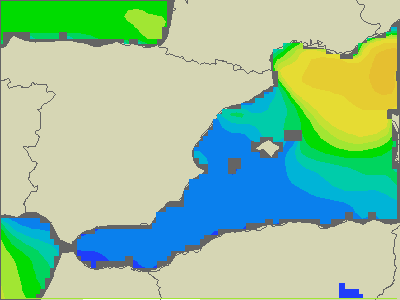 Baleary - wysokości fali morskiej - pon., 24.07. 20:00 CEST