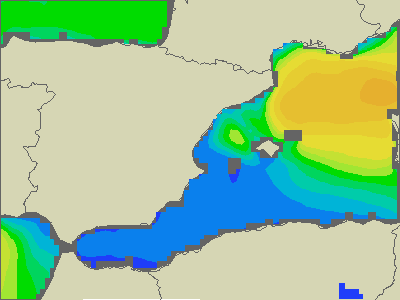 Baleary - wysokości fali morskiej - wto., 25.07. 02:00 CEST