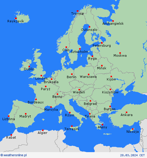   Europa mapy prognostyczne