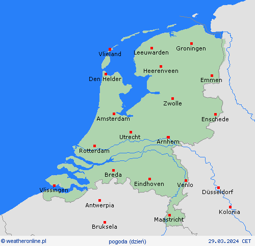 przegląd Holandia Europa mapy prognostyczne