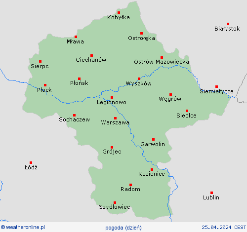 przegląd  Polska mapy prognostyczne