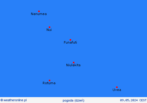 przegląd Tuvalu Oceania mapy prognostyczne