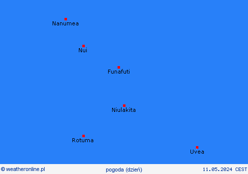 przegląd Tuvalu Oceania mapy prognostyczne
