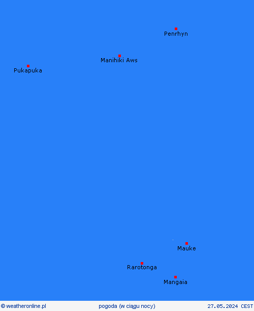 przegląd Wyspy Cooka Oceania mapy prognostyczne
