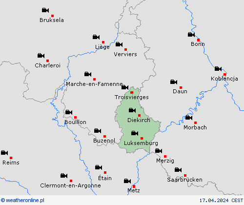 webcam Luksemburg Europa mapy prognostyczne