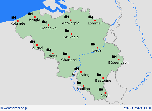 webcam Belgia Europa mapy prognostyczne