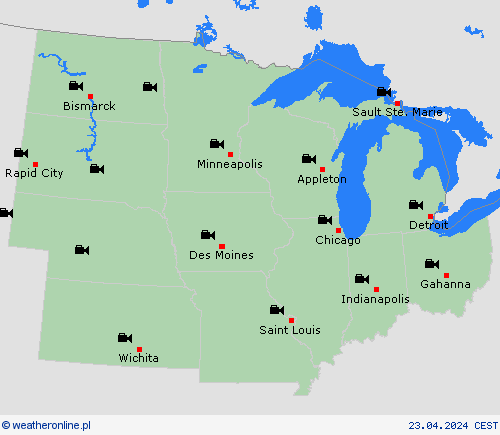 webcam  Ameryka Północna mapy prognostyczne