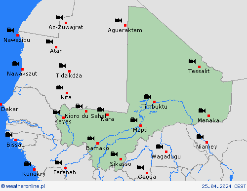 webcam Mali Afryka mapy prognostyczne