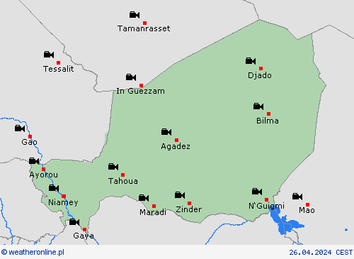 webcam Niger Afryka mapy prognostyczne