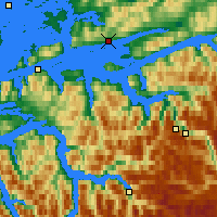 Nearby Forecast Locations - Molde - mapa