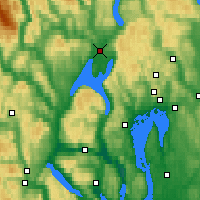 Nearby Forecast Locations - Hønefoss - mapa