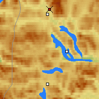 Nearby Forecast Locations - Hemavan/Bierke - mapa