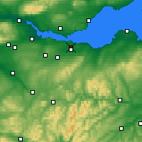 Nearby Forecast Locations - Edynburg - mapa