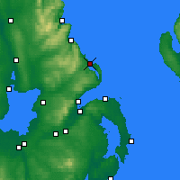 Nearby Forecast Locations - Larne - mapa