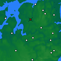 Nearby Forecast Locations - Aalestrup - mapa