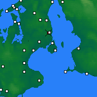 Nearby Forecast Locations - Jægersborg - mapa