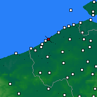 Nearby Forecast Locations - Ostenda - mapa