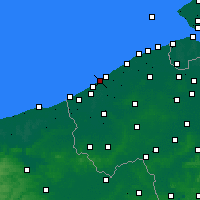 Nearby Forecast Locations - Middelkerke - mapa