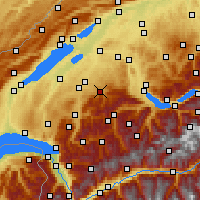 Nearby Forecast Locations - Plaffeien - mapa