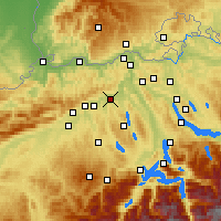 Nearby Forecast Locations - Aarau - mapa