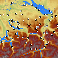 Nearby Forecast Locations - Ebnat-Kappel - mapa