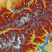 Nearby Forecast Locations - Eggishorn - mapa