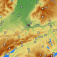 Nearby Forecast Locations - Bazylea - mapa