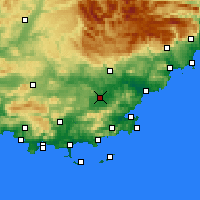 Nearby Forecast Locations - Le Luc - mapa