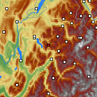 Nearby Forecast Locations - Clusaz - mapa