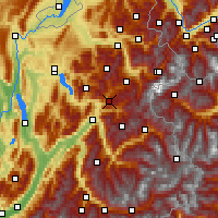 Nearby Forecast Locations - Val d'Arly - mapa
