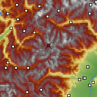 Nearby Forecast Locations - Val d’Isère - mapa