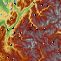 Nearby Forecast Locations - Trzy Doliny - mapa