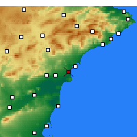 Nearby Forecast Locations - El Altet - mapa