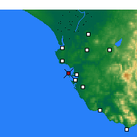 Nearby Forecast Locations - Kadyks - mapa