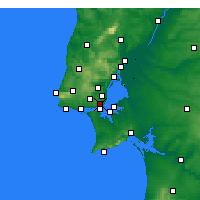 Nearby Forecast Locations - Lizbona/Geof - mapa