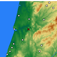 Nearby Forecast Locations - Coimbra - mapa