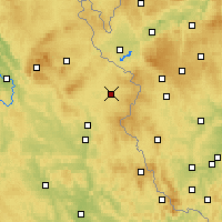 Nearby Forecast Locations - Tirschenreuth - mapa