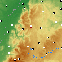 Nearby Forecast Locations - Schwarzwald/Płn. - mapa